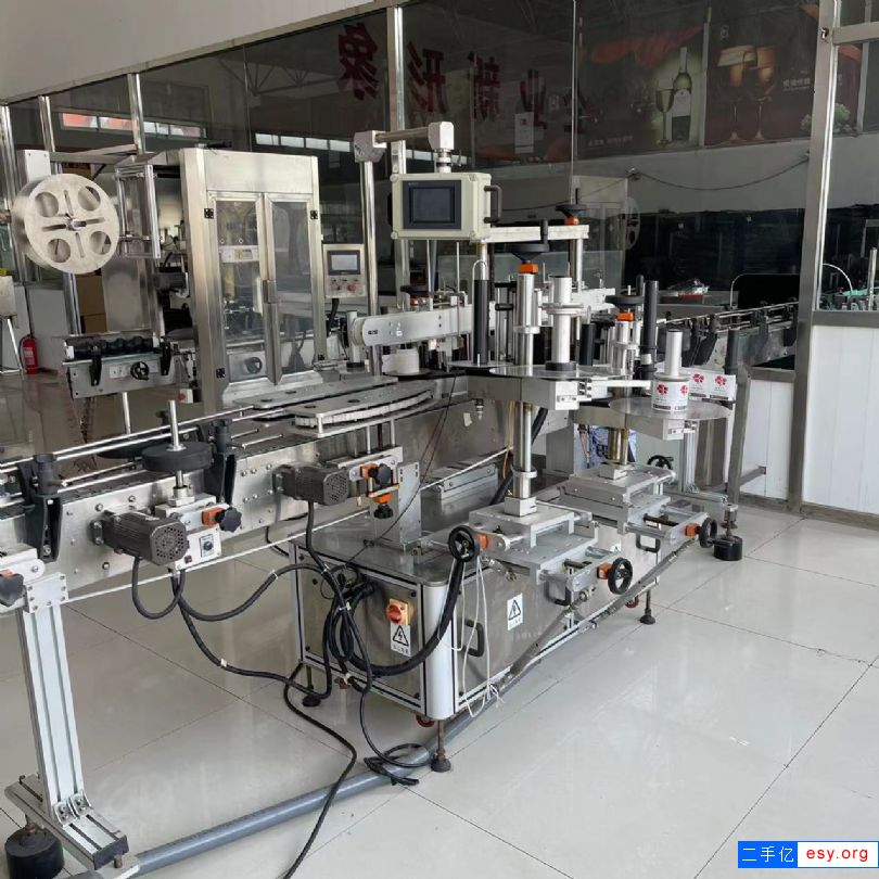出售二手不干膠貼標機 雞尾酒三面不干膠貼標機