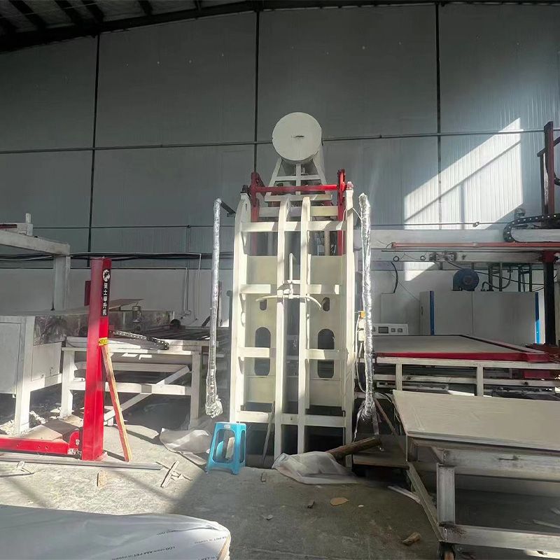 1400噸圓豐產(chǎn)二手貼面熱壓機(jī)帶前后自動線，模溫機(jī)，3套不銹鋼板
