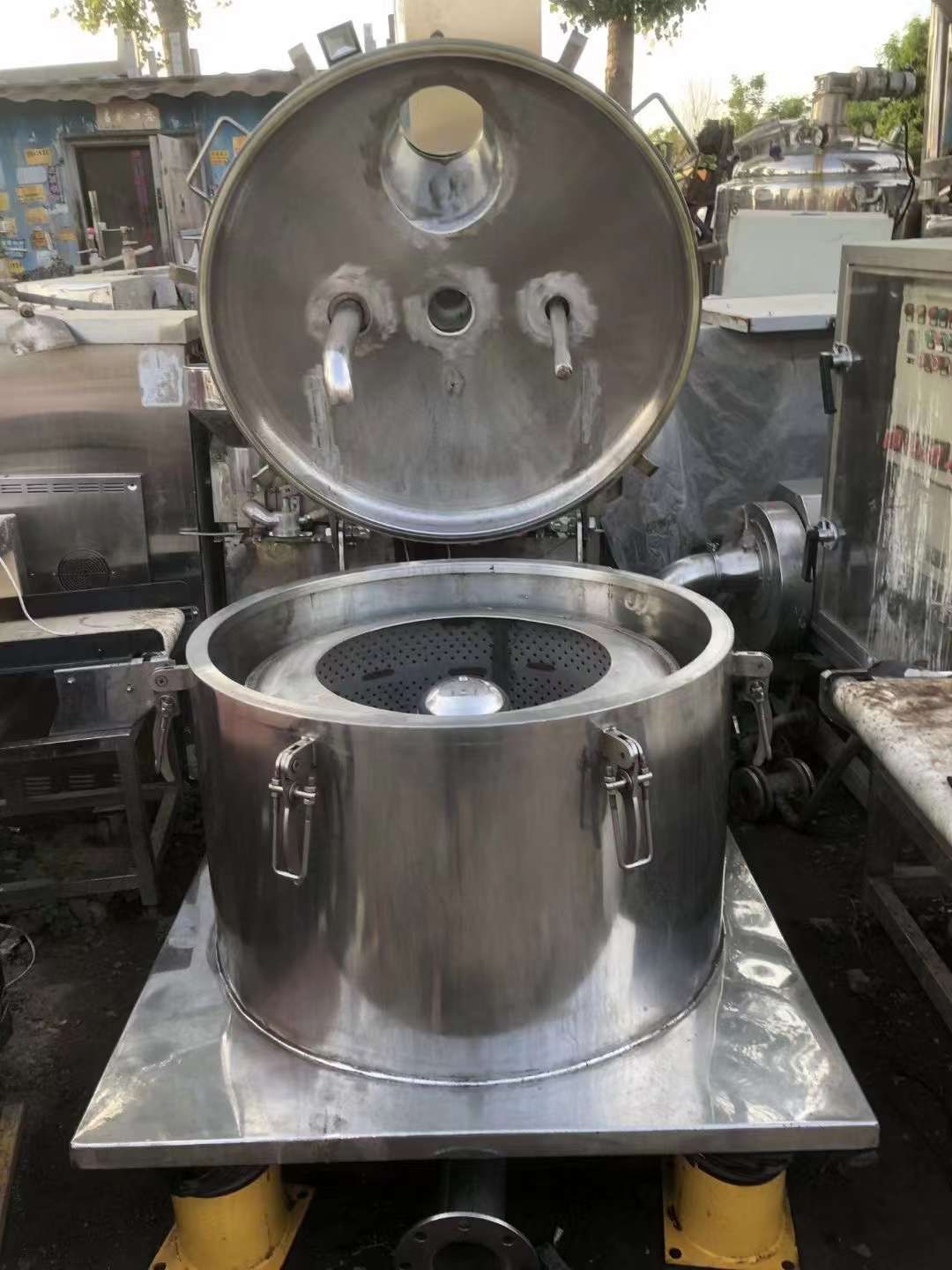 轉讓二手平板離心機 一臺800型不銹鋼平板密閉離心機