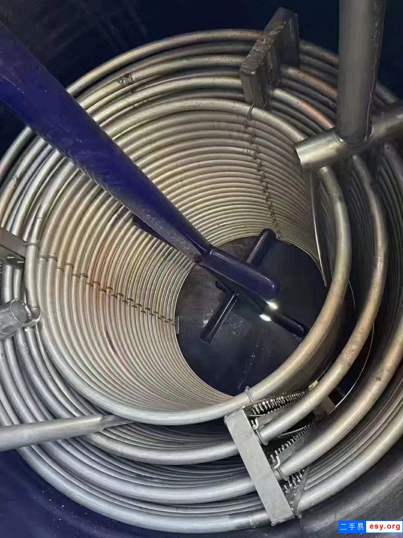 二手搪瓷反應釜 5立方工塘內鈦盤管反應釜