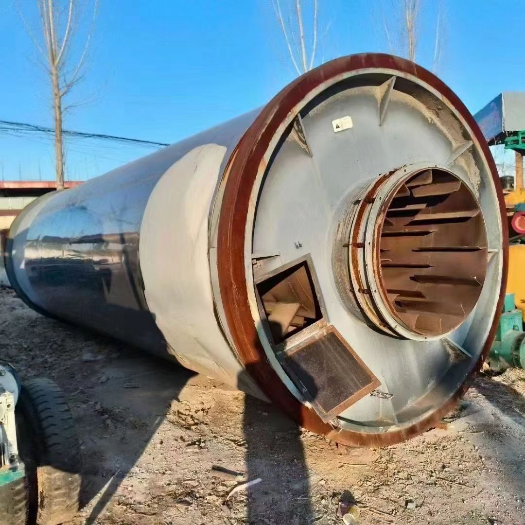 轉讓二手三筒烘干機 一套2.5米X8米三回層式三筒烘干機