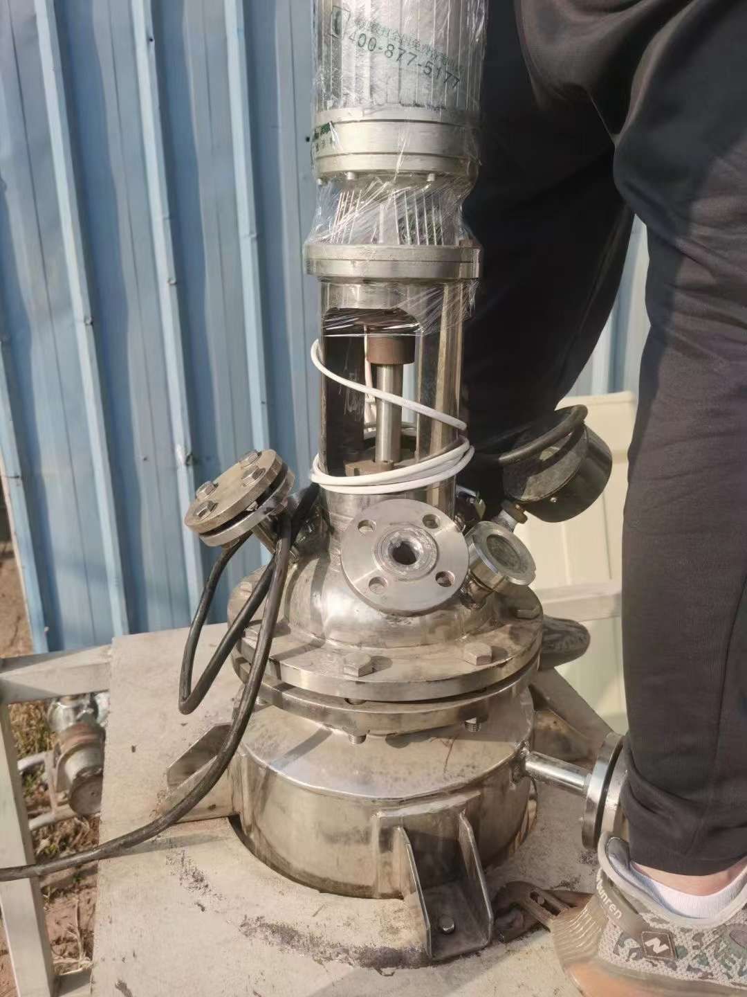 轉讓二手不銹鋼反應釜 兩臺實驗型5L不銹鋼高壓反應釜
