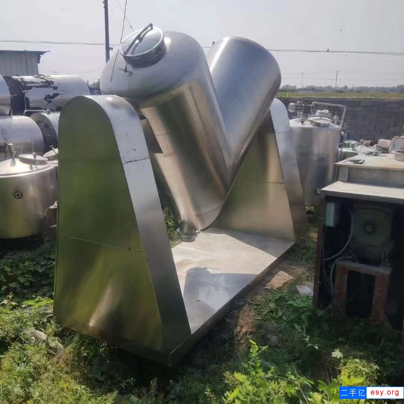 轉讓二手高效混合機 一臺3000L不銹鋼V型混合機