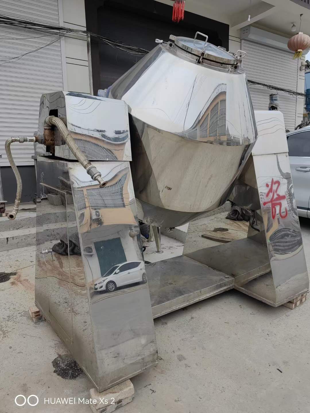 轉(zhuǎn)讓二手雙錐干燥機(jī) 一臺(tái)容積500L搪瓷回轉(zhuǎn)雙錐干燥機(jī)
