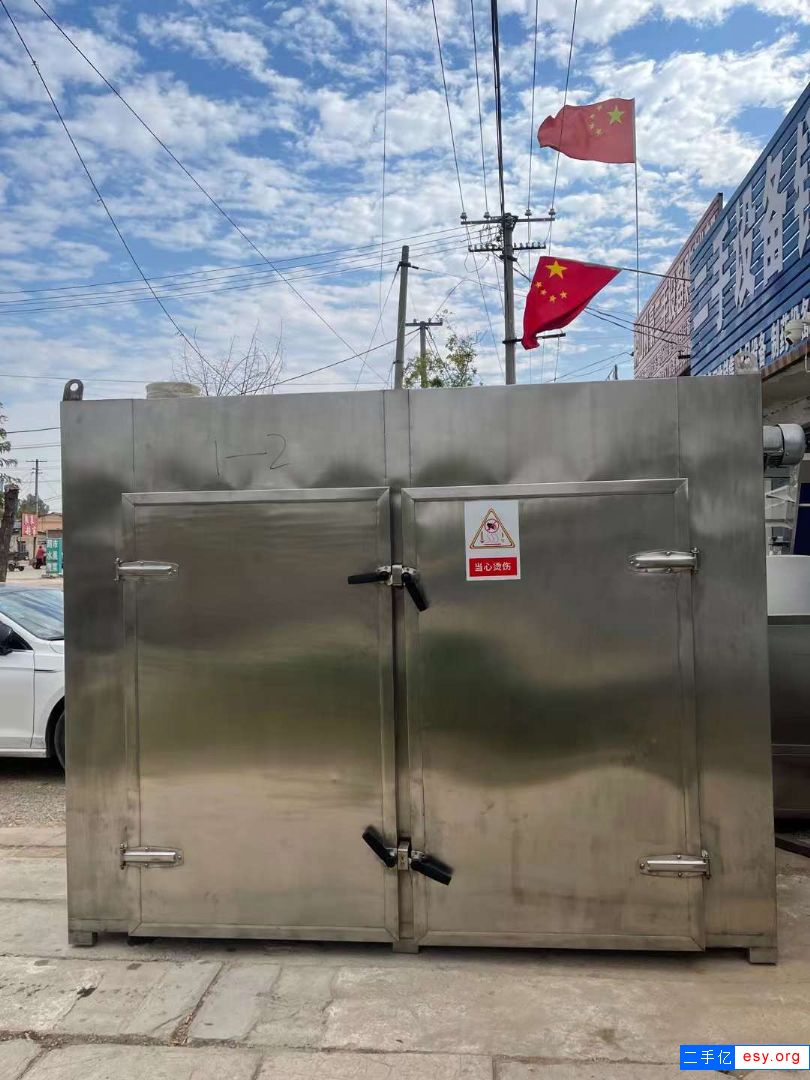 轉(zhuǎn)讓二手電加熱熱風(fēng)烘箱 兩臺兩門兩車44盤循環(huán)烘箱
