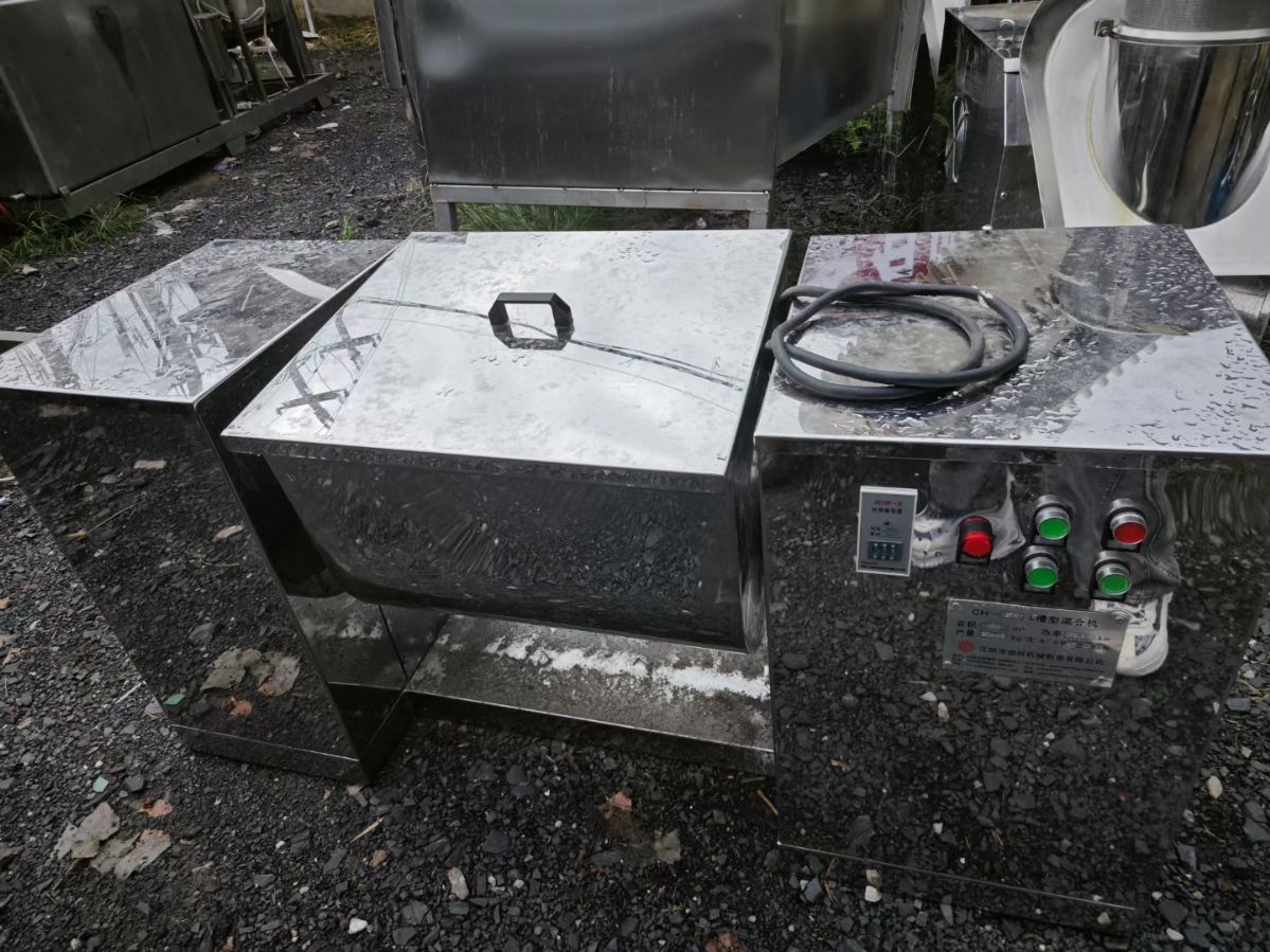 轉讓二手槽型混合機 一臺容積100L外拋光槽型混合機