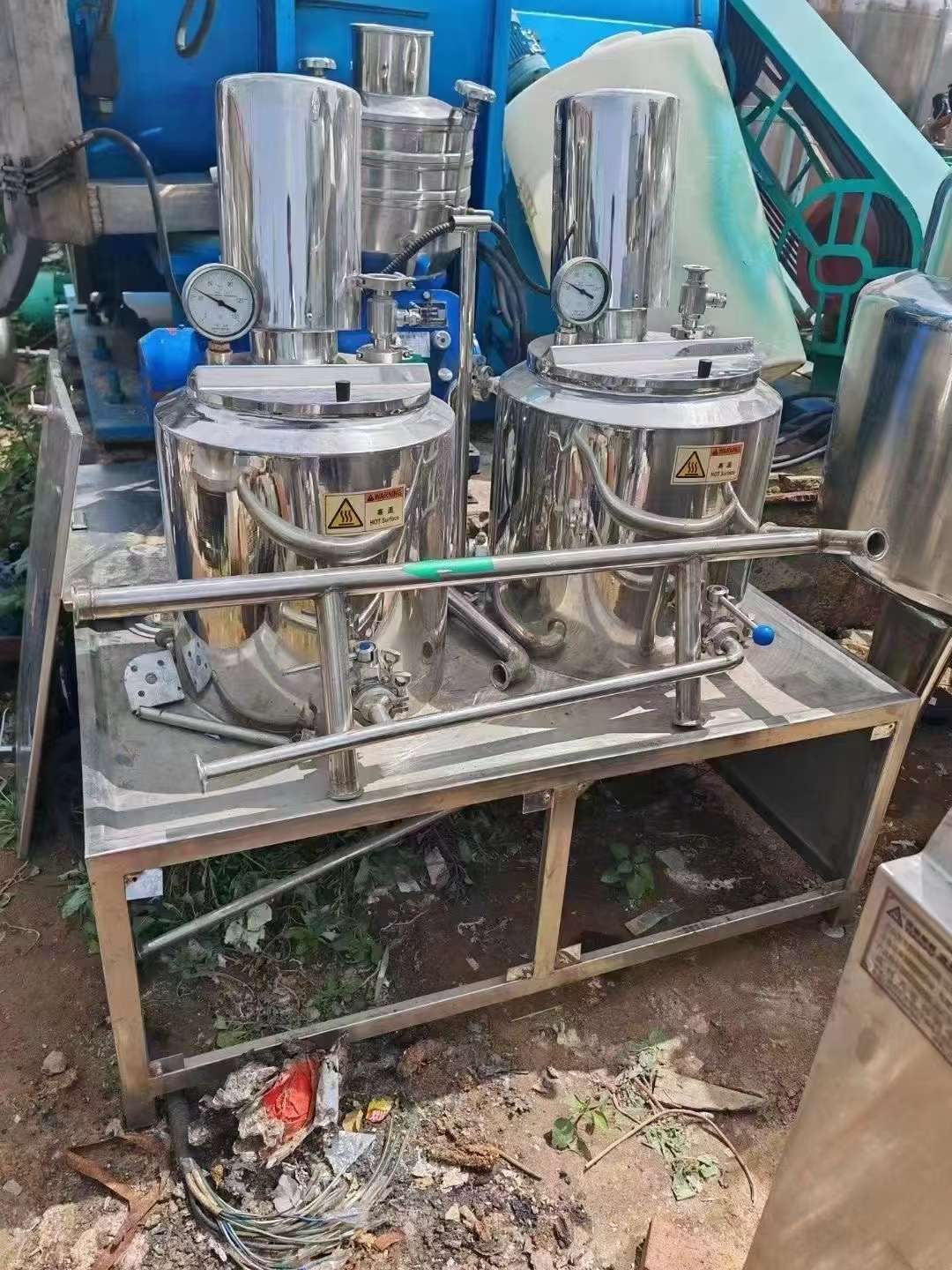 轉(zhuǎn)讓二手真空乳化機 一套容積50L全自動真空均質(zhì)乳化機