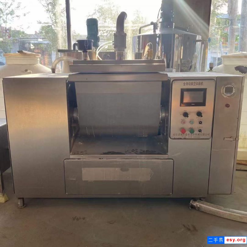 转让二手卧式和面机 一台300L汉普真空和面机