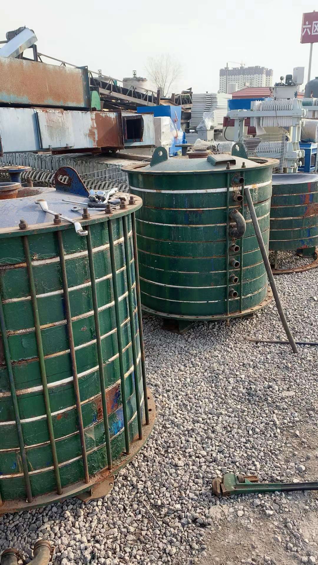 轉讓二手搪瓷冷凝器 四組16平方搪瓷片式冷凝器