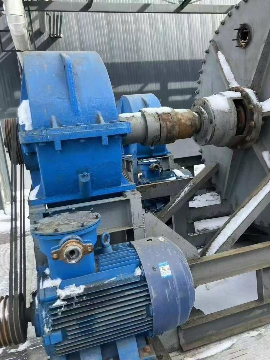 转让二手耙式干燥机 两台容积10立方全碳钢材质真空耙式干燥机