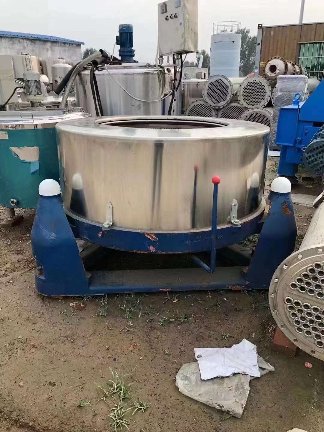 转让二手三足离心机 一台1200型食品级三足脱水离心机