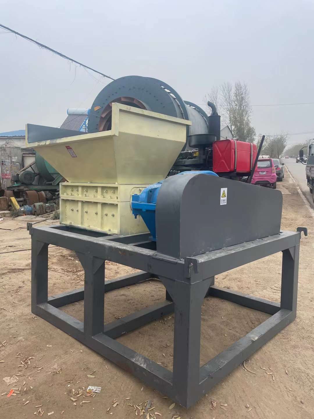 轉(zhuǎn)讓二手單軸撕碎機 一臺800型柴油動力高效撕碎機
