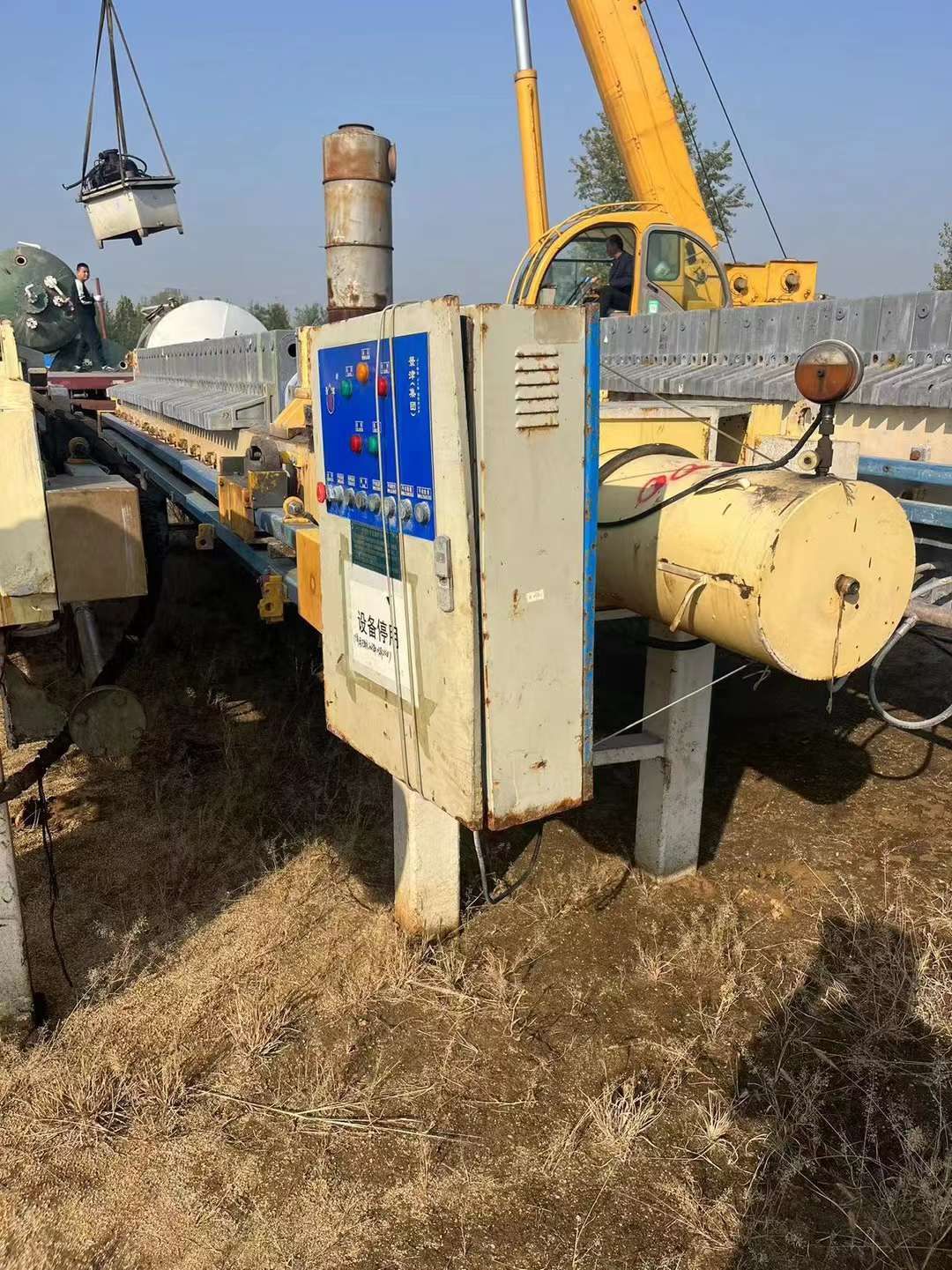 轉(zhuǎn)讓二手景津壓濾機 一臺100平方自動拉板景津隔膜壓濾機