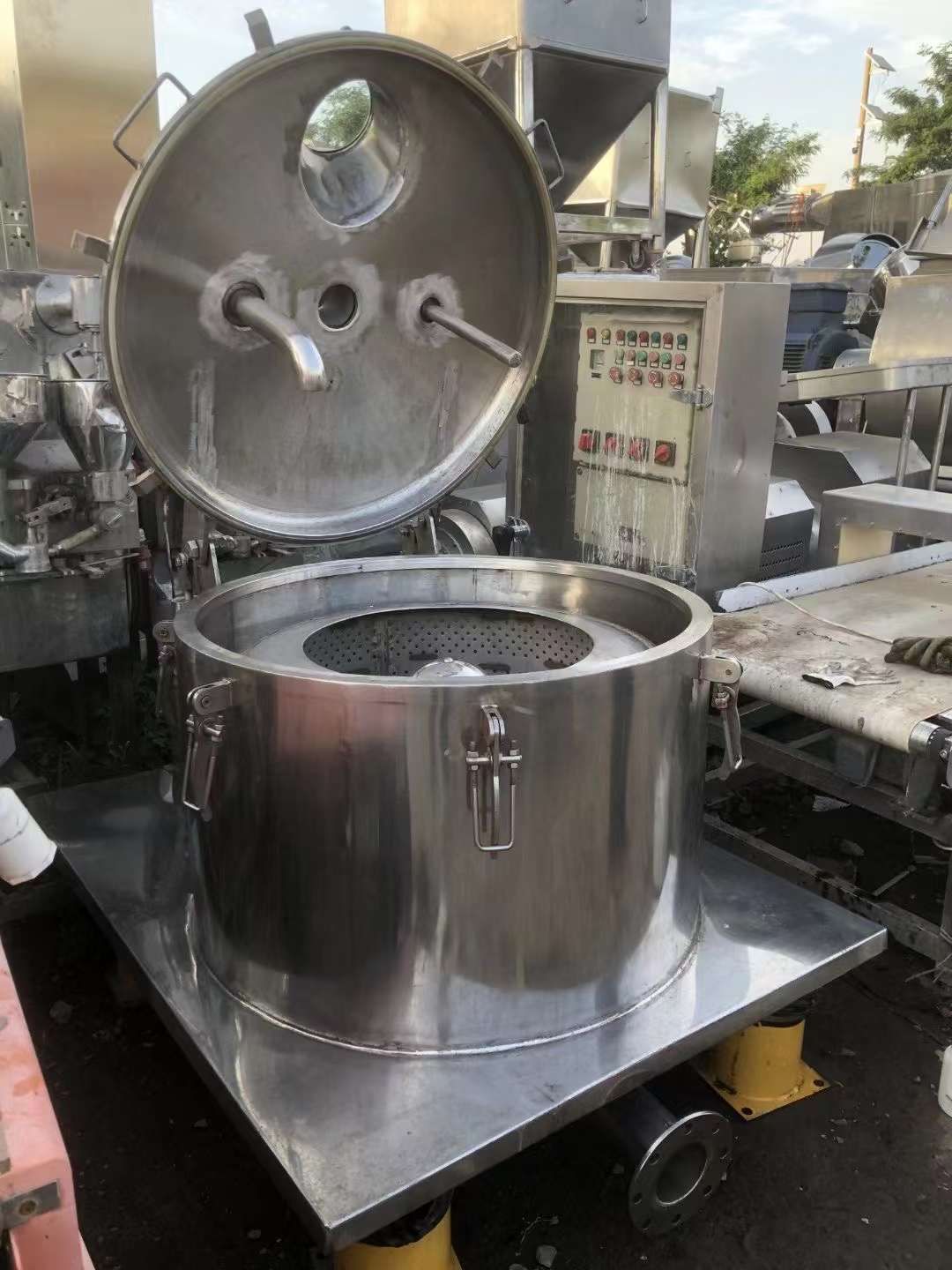 轉讓二手平板離心機 一臺800型不銹鋼平板密閉離心機