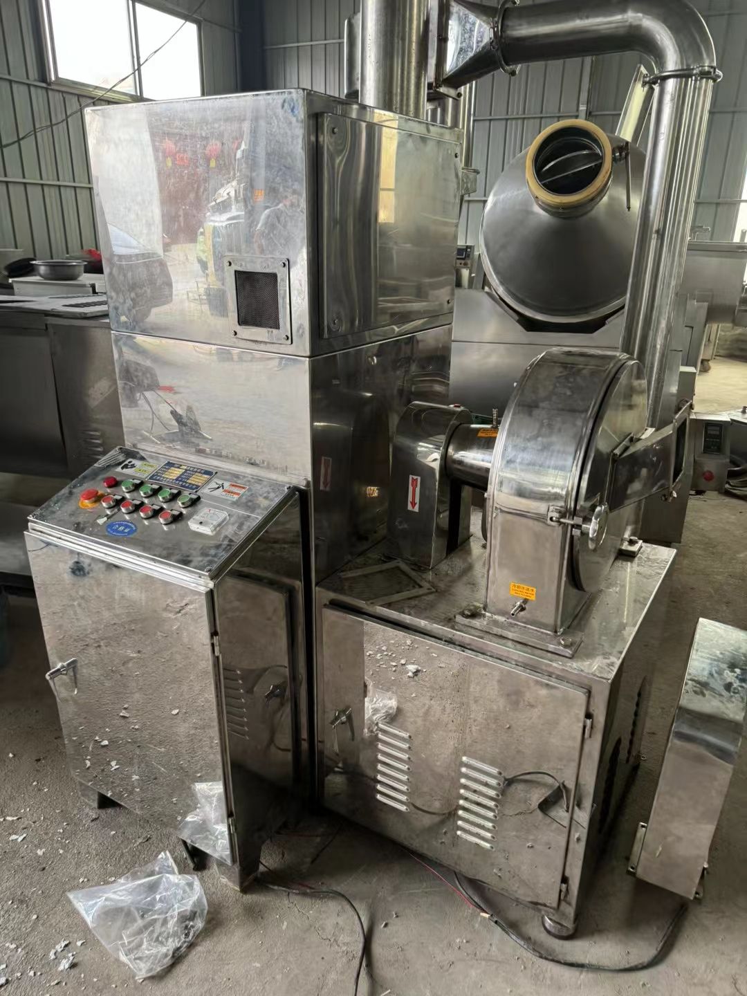 轉(zhuǎn)讓二手渦輪粉碎機(jī) 一套450型外掛除塵渦輪粉碎機(jī)