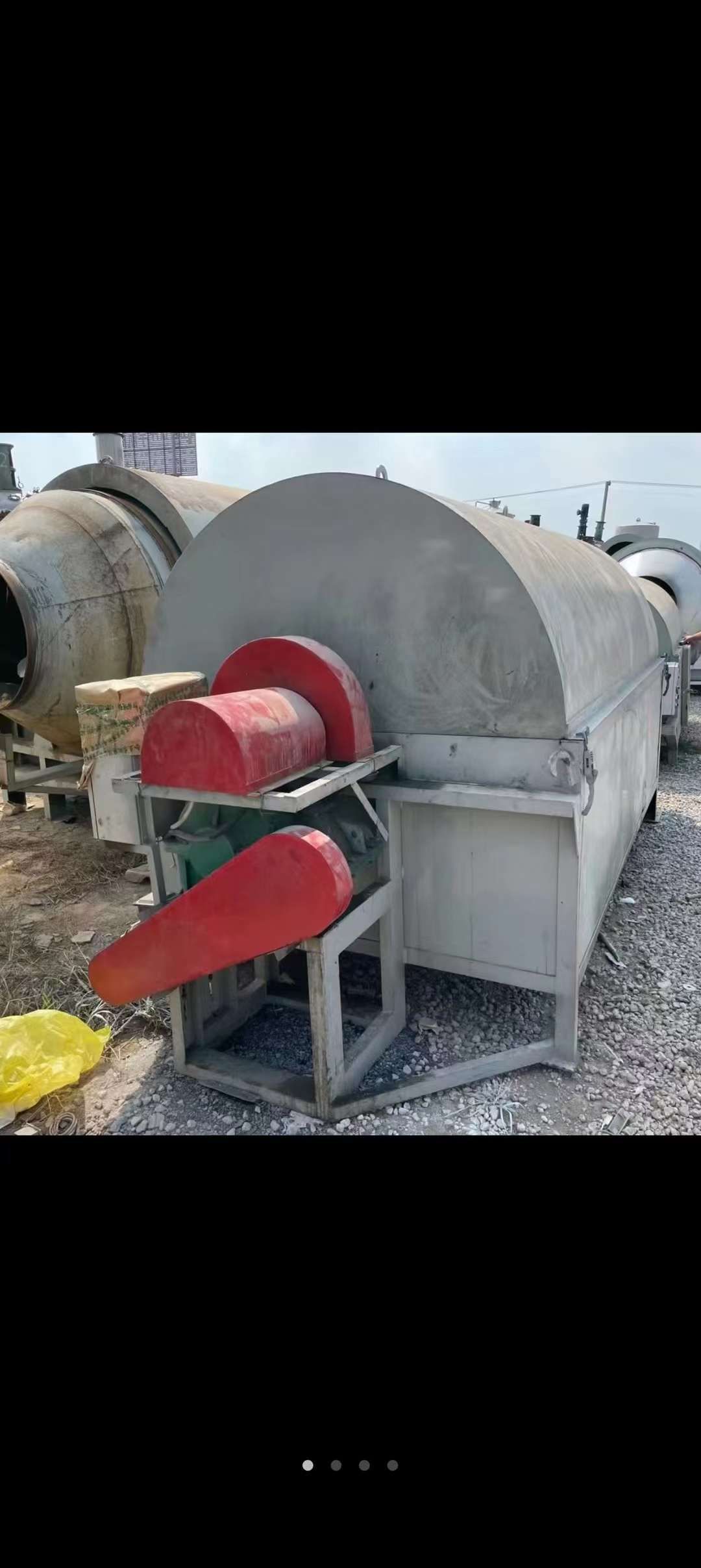轉(zhuǎn)讓二手滾筒烘干機(jī) 一套1.5米X4米電加熱滾筒烘干機(jī)