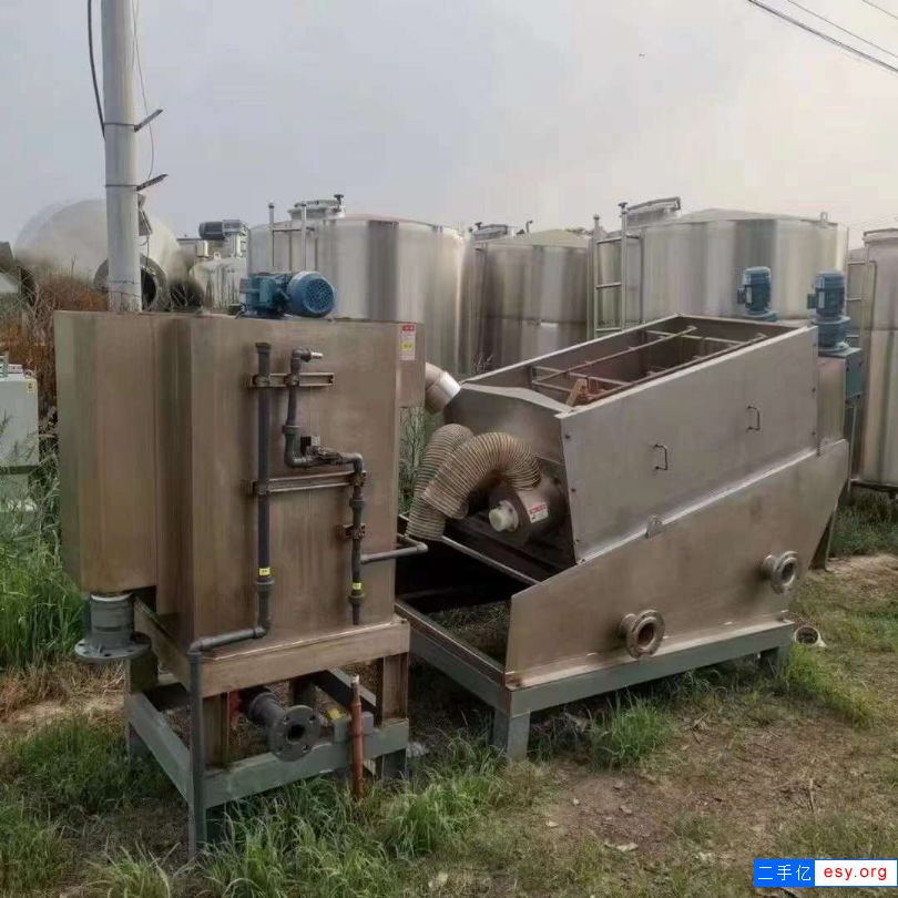 出售二手疊螺脫水機(jī) 一臺(tái)302型碟片污泥脫水機(jī)