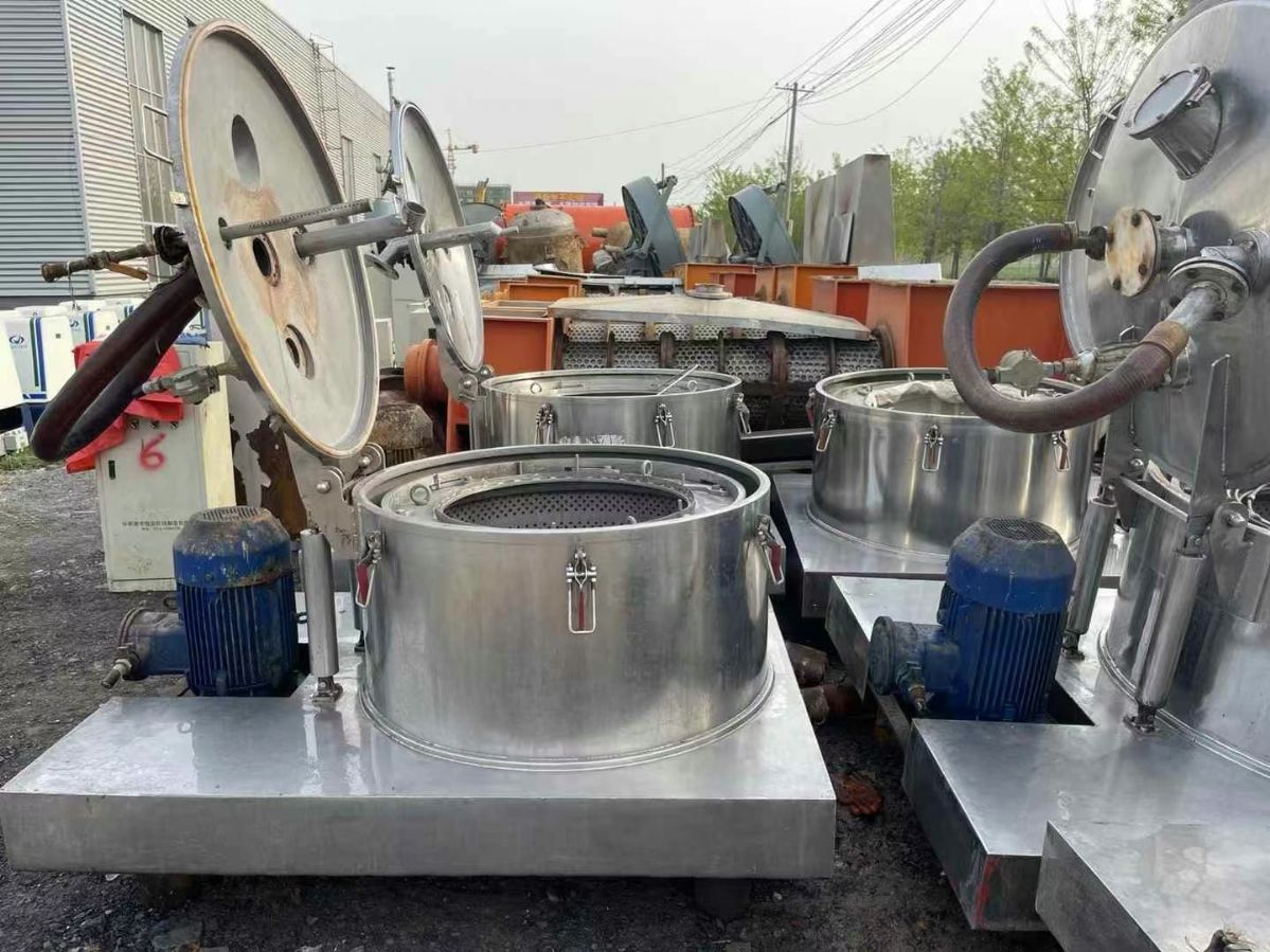 轉(zhuǎn)讓二手平板離心機 四臺1000型全不銹鋼平板吊帶式離心機