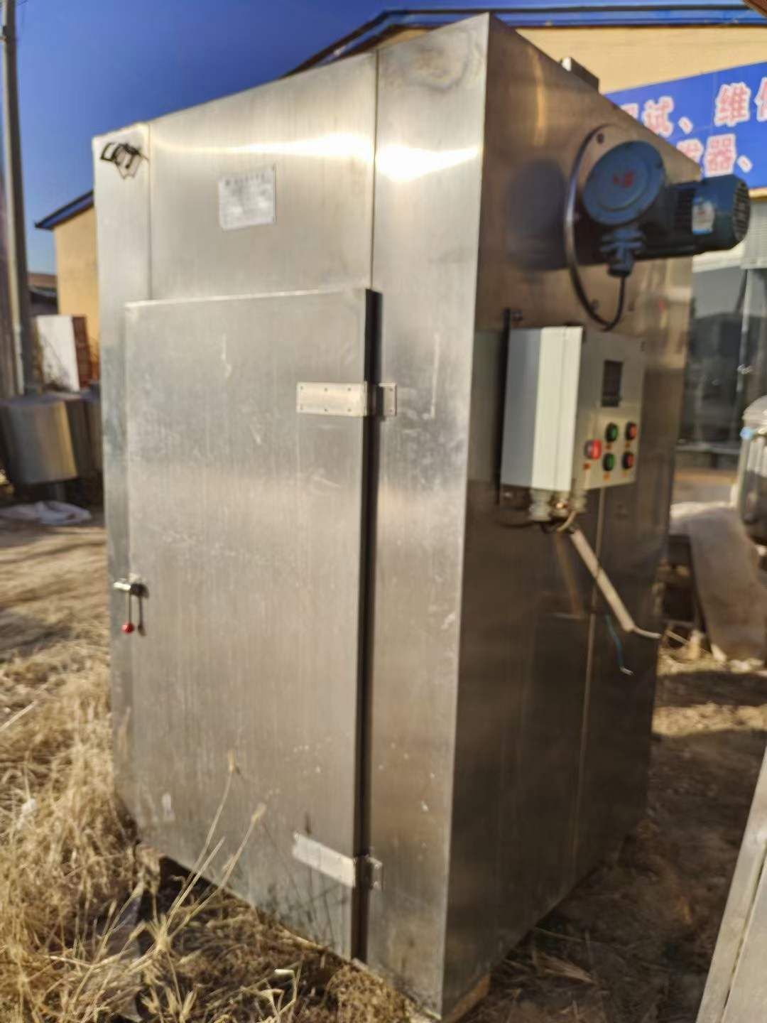 轉讓二手熱風烘箱 一臺單門單車24盤電汽兩用循環(huán)烘箱
