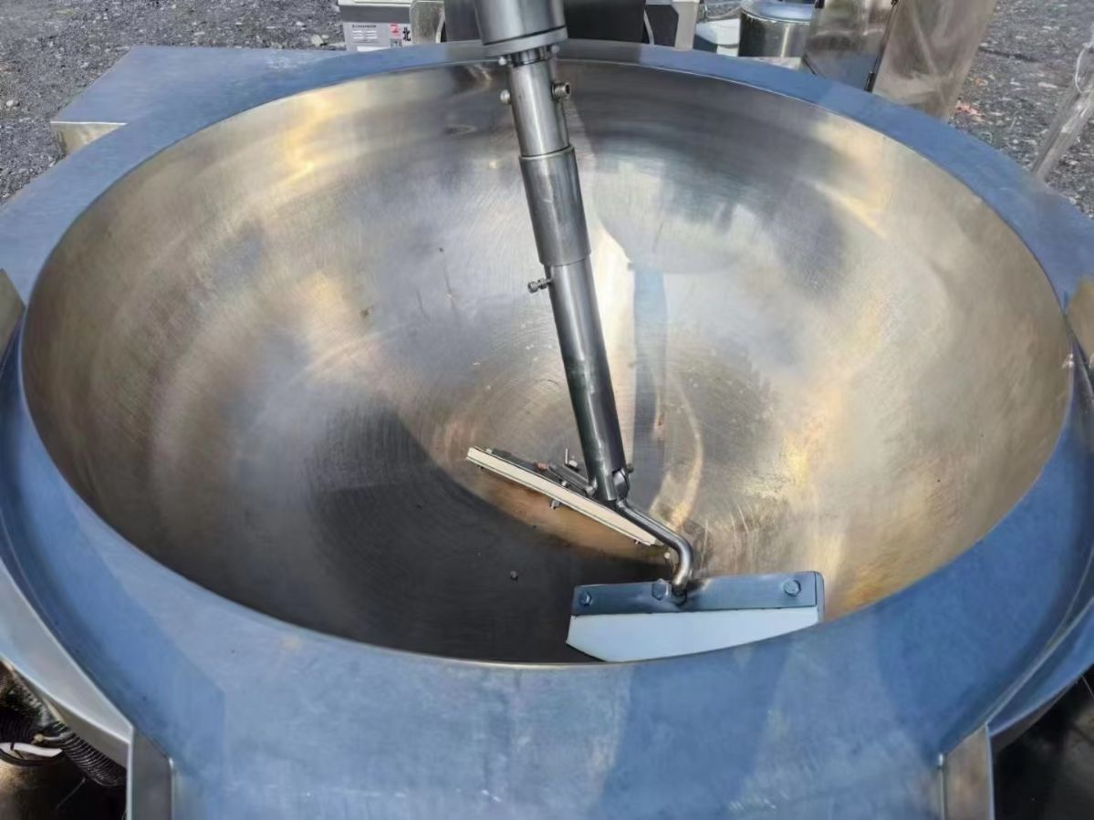 轉(zhuǎn)讓二手行星炒鍋 一臺容積400L電磁加熱全自動行星攪拌炒鍋