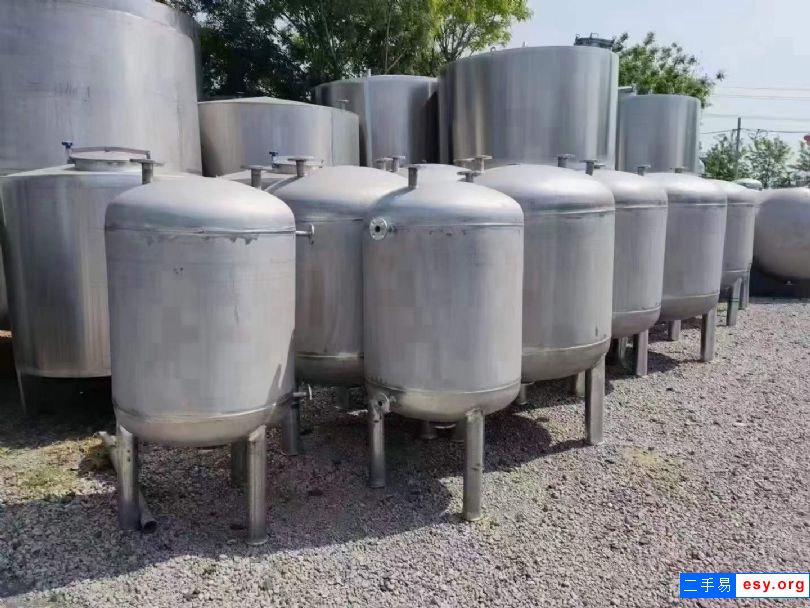 二手不銹鋼儲(chǔ)罐 500L-3000L立式臥式封頭壓力儲(chǔ)罐
