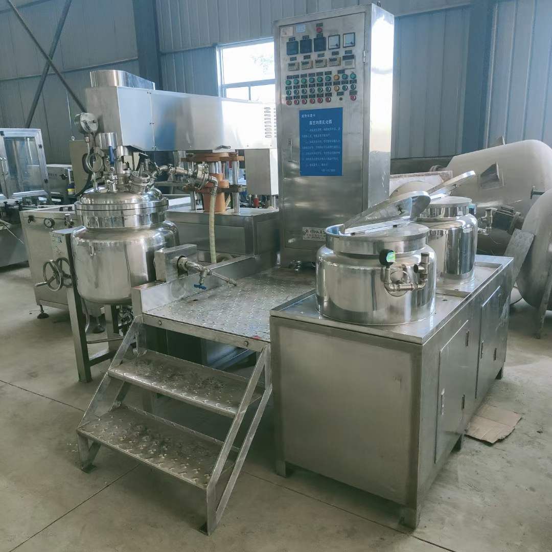 轉(zhuǎn)讓二手真空乳化機 一套容積75L真空均質(zhì)乳化機