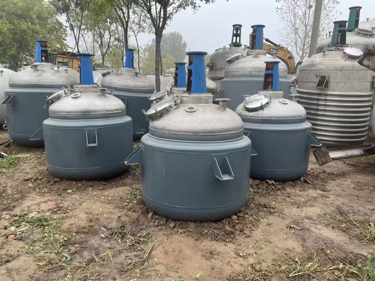 轉讓二手不銹鋼反應釜 容積1000L-2000L外夾套內不銹鋼反應釜