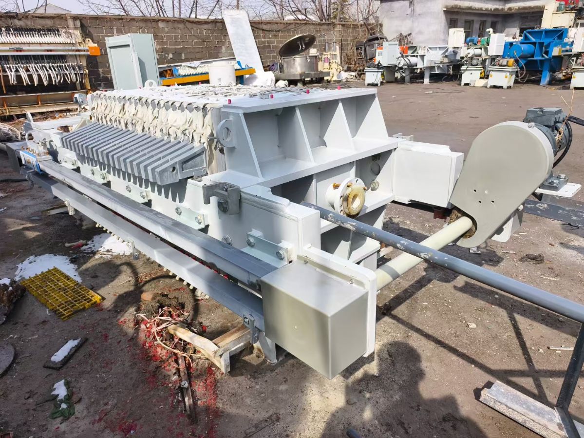 轉讓二手自動壓濾機 一臺20平方景津產自動廂式壓濾機