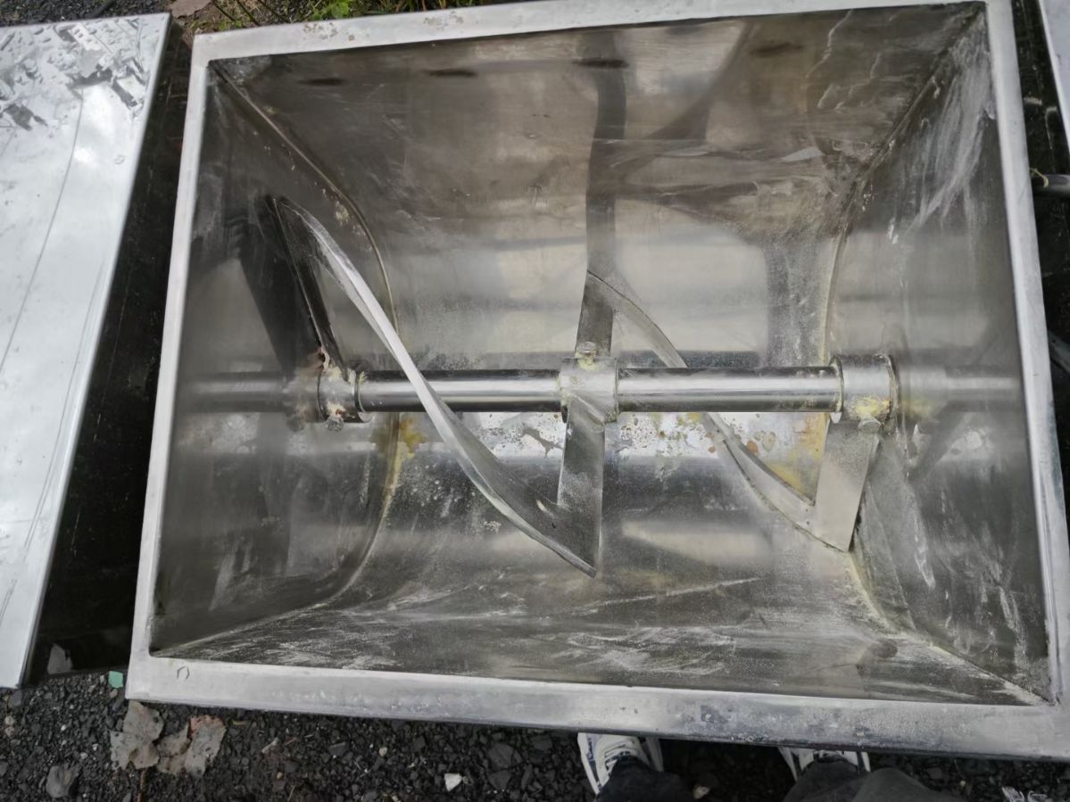 轉讓二手槽型混合機 一臺容積100L外拋光槽型混合機