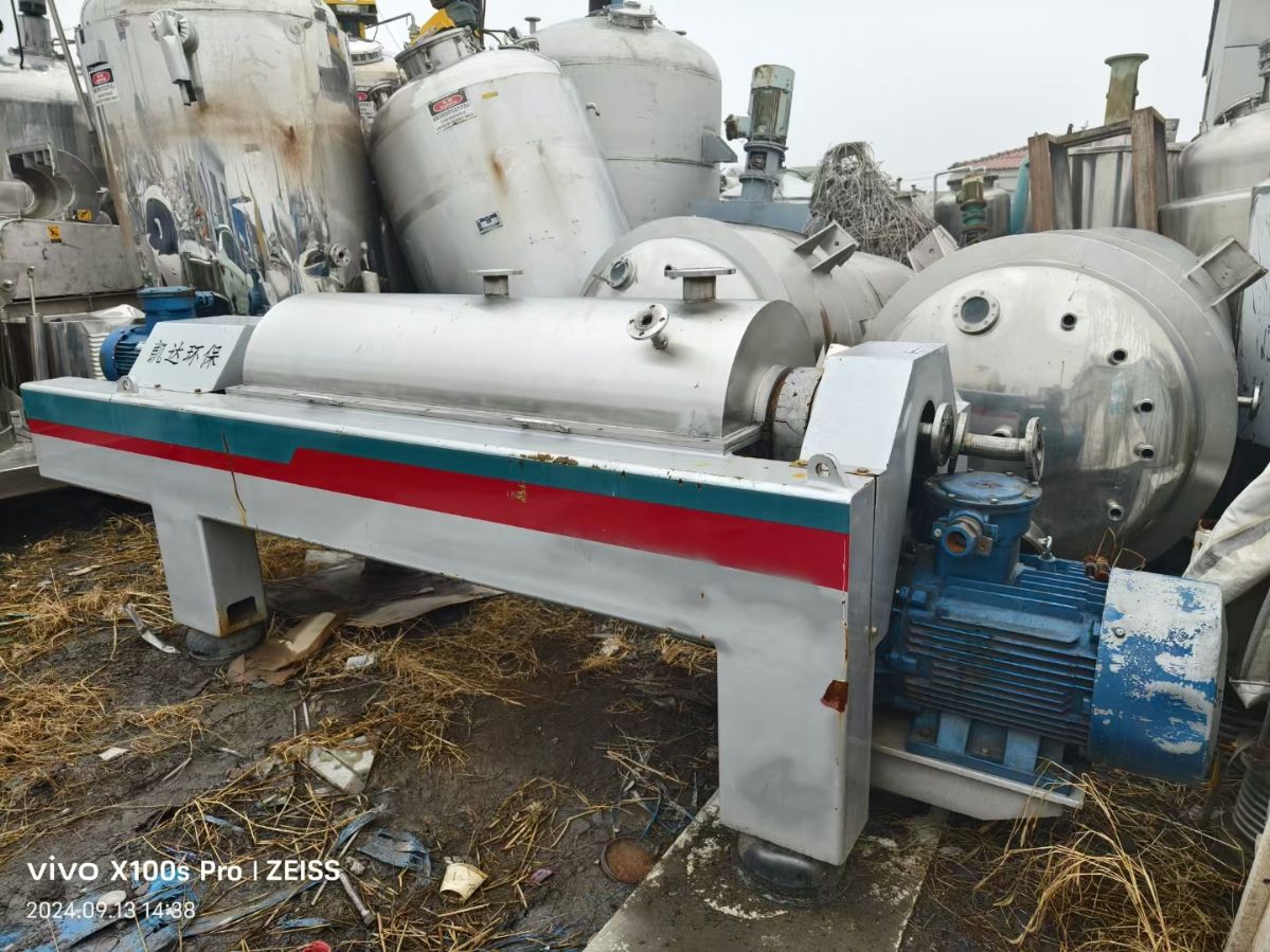 轉讓二手臥螺離心機 一臺450型浙江凱達產臥螺沉降離心機