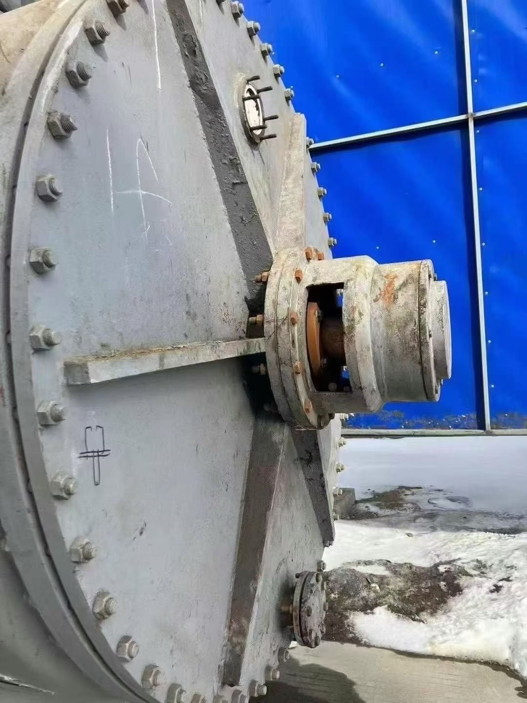 转让二手耙式干燥机 两台容积10立方全碳钢材质真空耙式干燥机