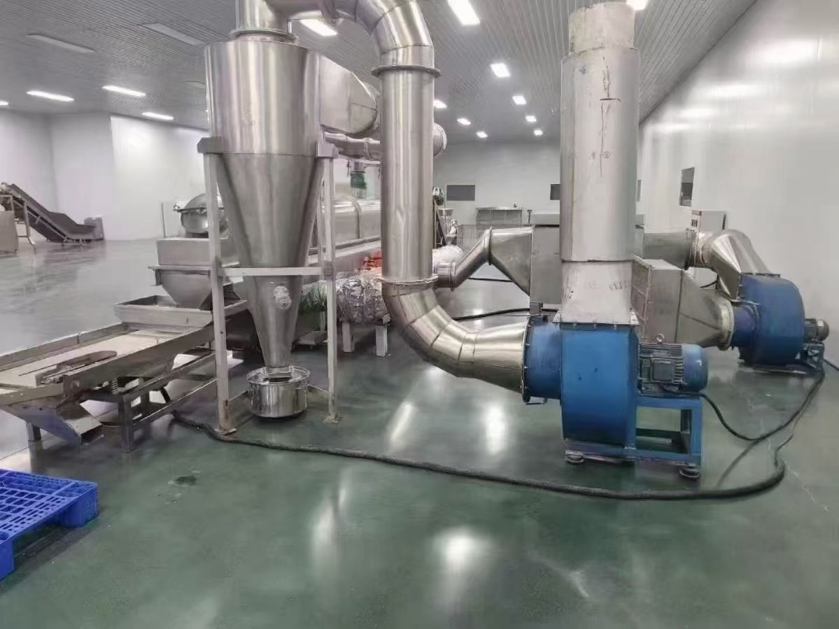 轉(zhuǎn)讓二手流化床干燥機(jī) 一套0.6米X6米食品級振動(dòng)流化床干燥機(jī)