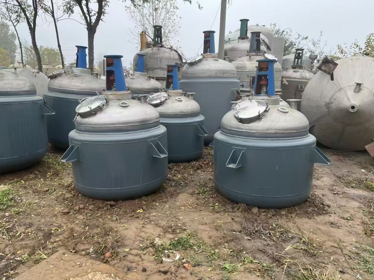 轉讓二手不銹鋼反應釜 容積1000L-2000L外夾套內不銹鋼反應釜