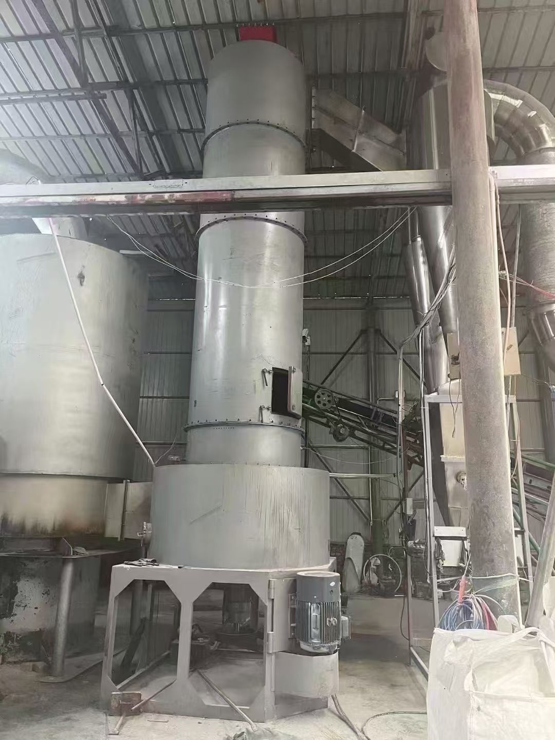 轉(zhuǎn)讓二手閃蒸干燥機 一套直徑1200型含熱風爐加熱旋轉(zhuǎn)閃蒸干燥機