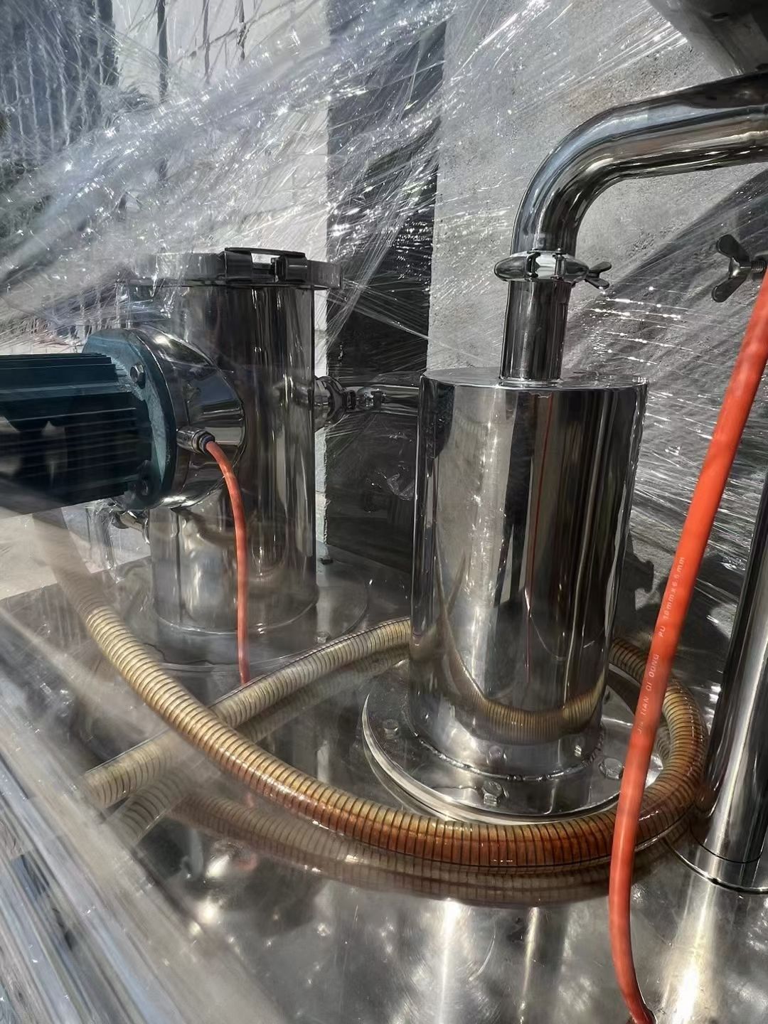 轉讓二手氣流粉碎機 一套100型全不銹鋼對撞式氣流粉碎機