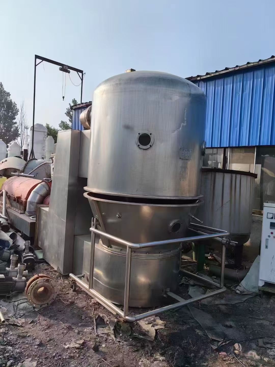 轉(zhuǎn)讓二手沸騰干燥機(jī) 一套300型不銹鋼加熱器高效沸騰干燥機(jī)