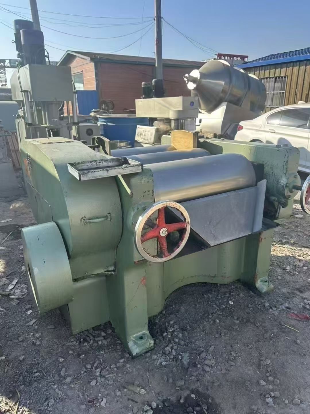 轉讓二手三輥研磨機 三臺405型江蘇晨銘產三輥研磨機