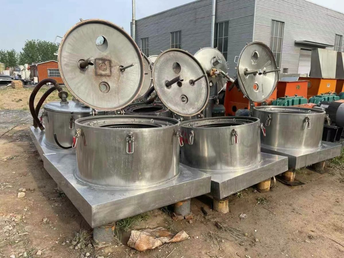 轉(zhuǎn)讓二手平板離心機 四臺1000型全不銹鋼平板吊帶式離心機