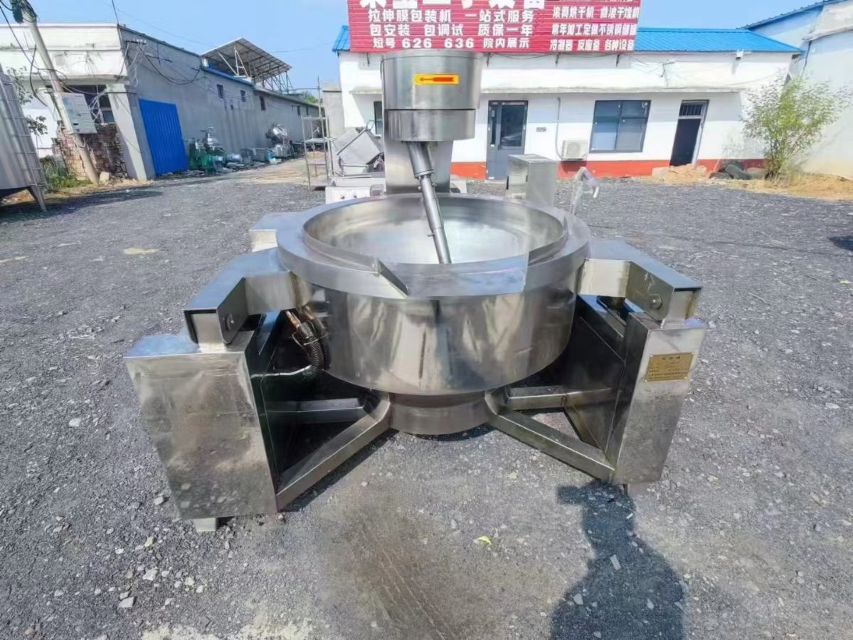 轉(zhuǎn)讓二手行星炒鍋 一臺容積400L電磁加熱全自動行星攪拌炒鍋