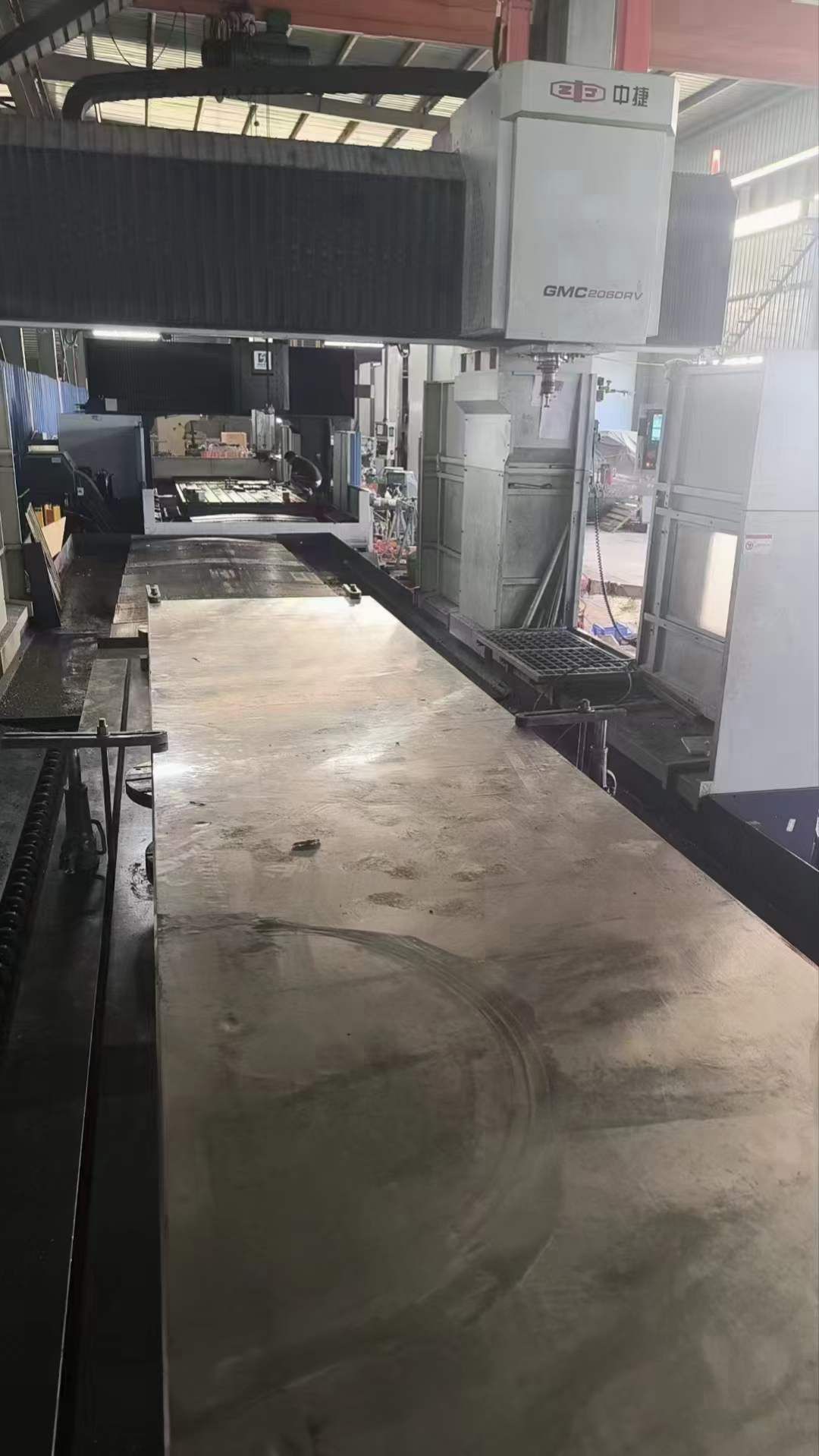 處理二手中捷GMC2060RV龍門加工中心加工高度1.75米