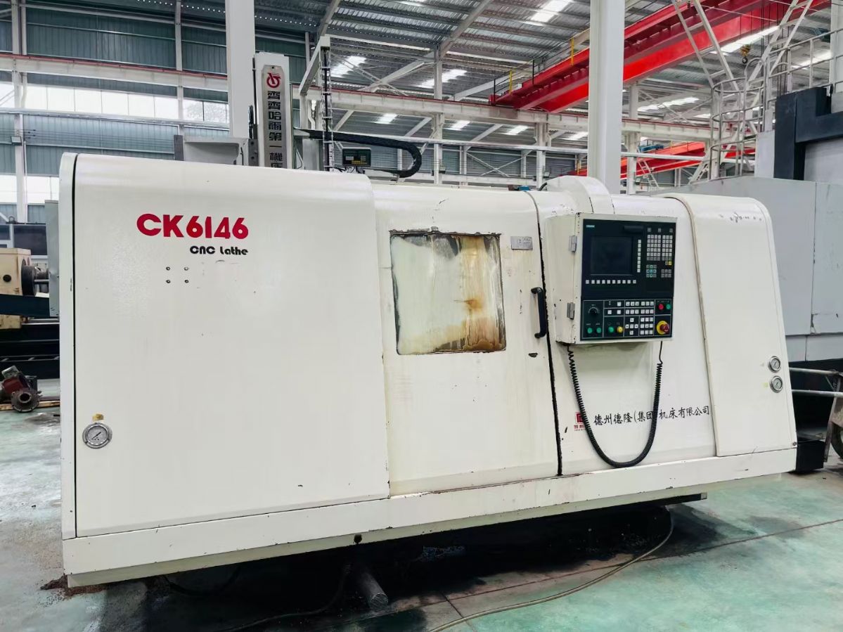 出售德隆CK6146數(shù)控斜身車床帶雷尼紹對(duì)刀儀