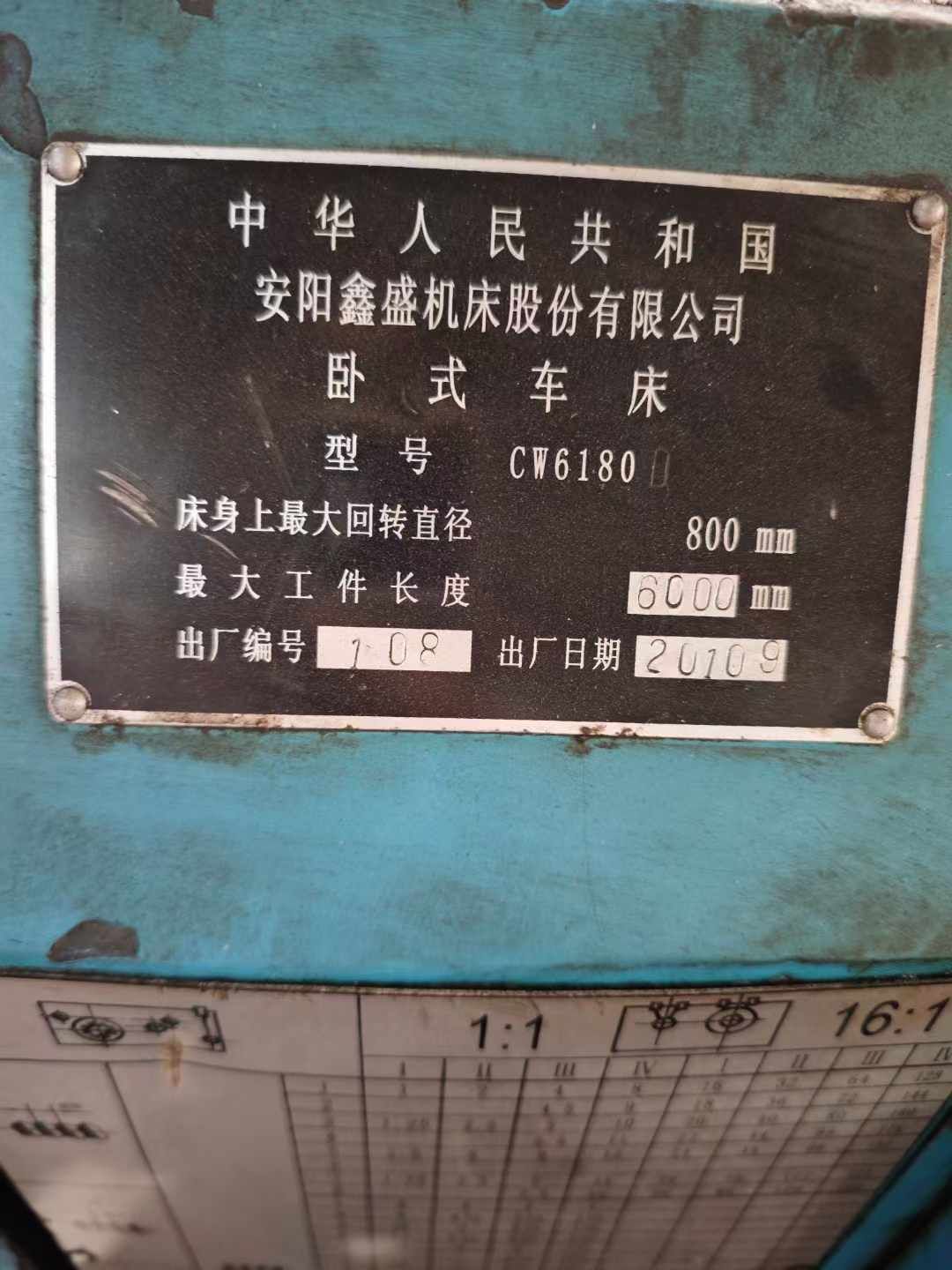 處理鑫盛CW6180x6米臥式車床尾座套筒行程250