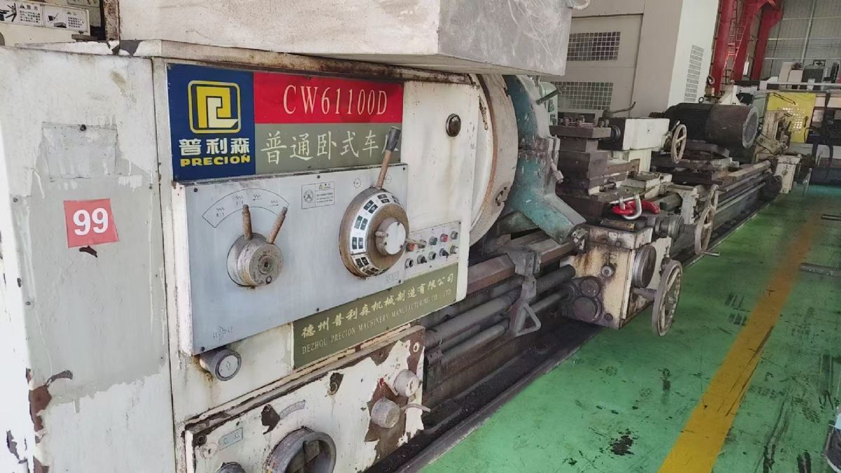 轉(zhuǎn)讓二手普利森CW61100Dx10米臥式車床主電機(jī)功率22