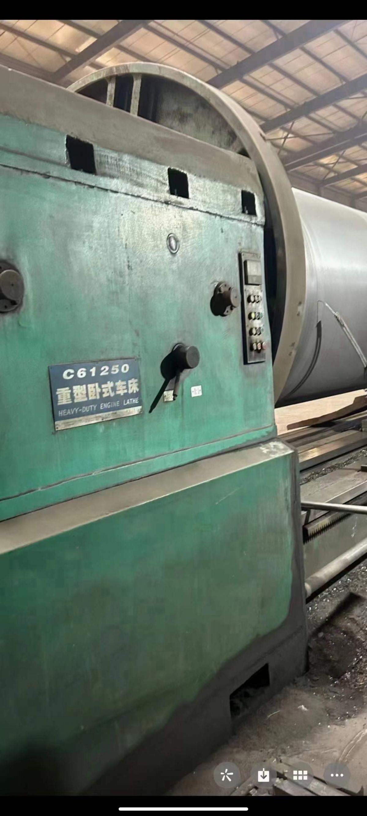 轉(zhuǎn)讓二手星火C61250x12米臥式車床導(dǎo)軌寬度1.6米