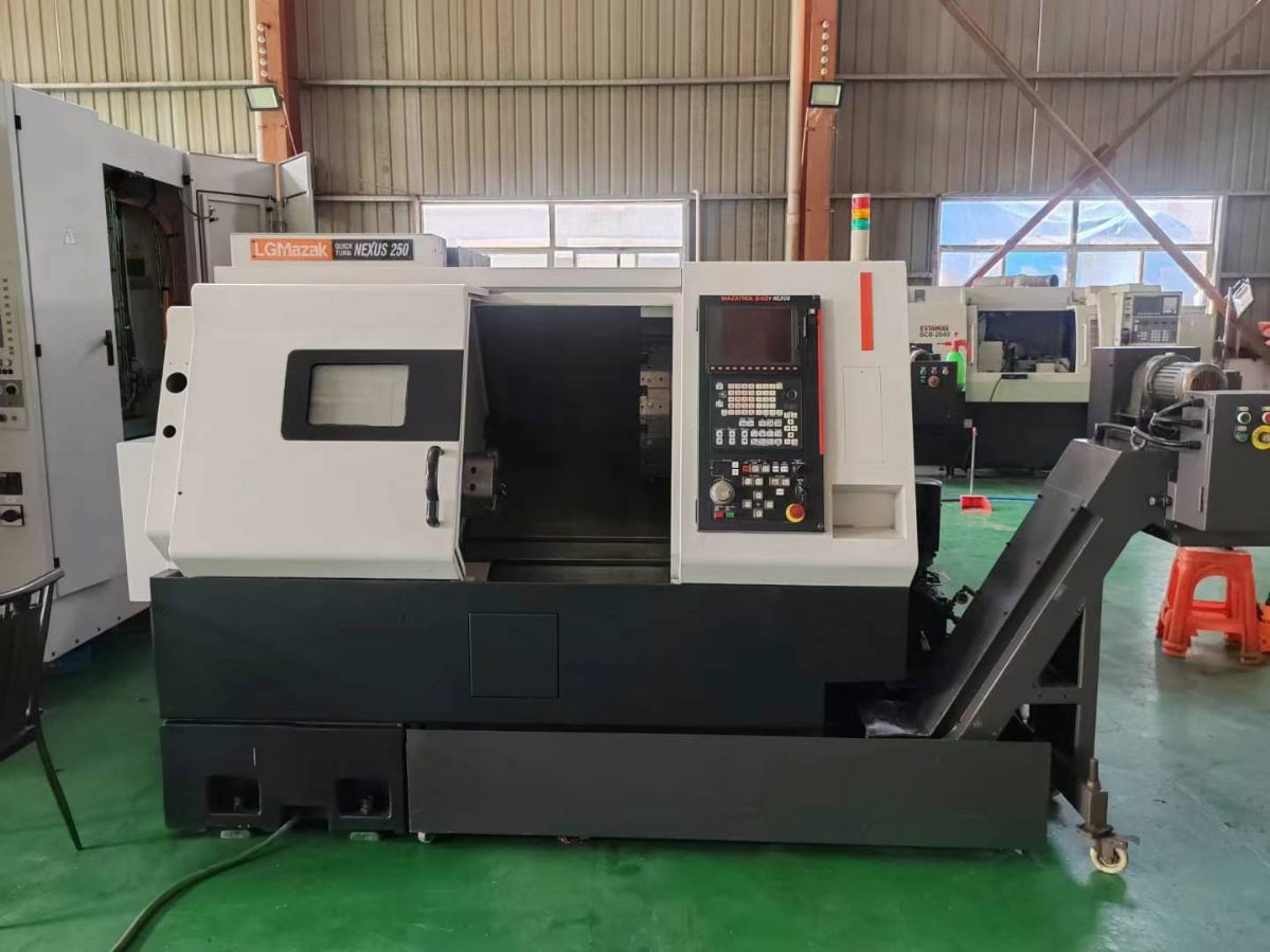 出售馬扎克QTN-250數(shù)控斜身車棒料加工能力80