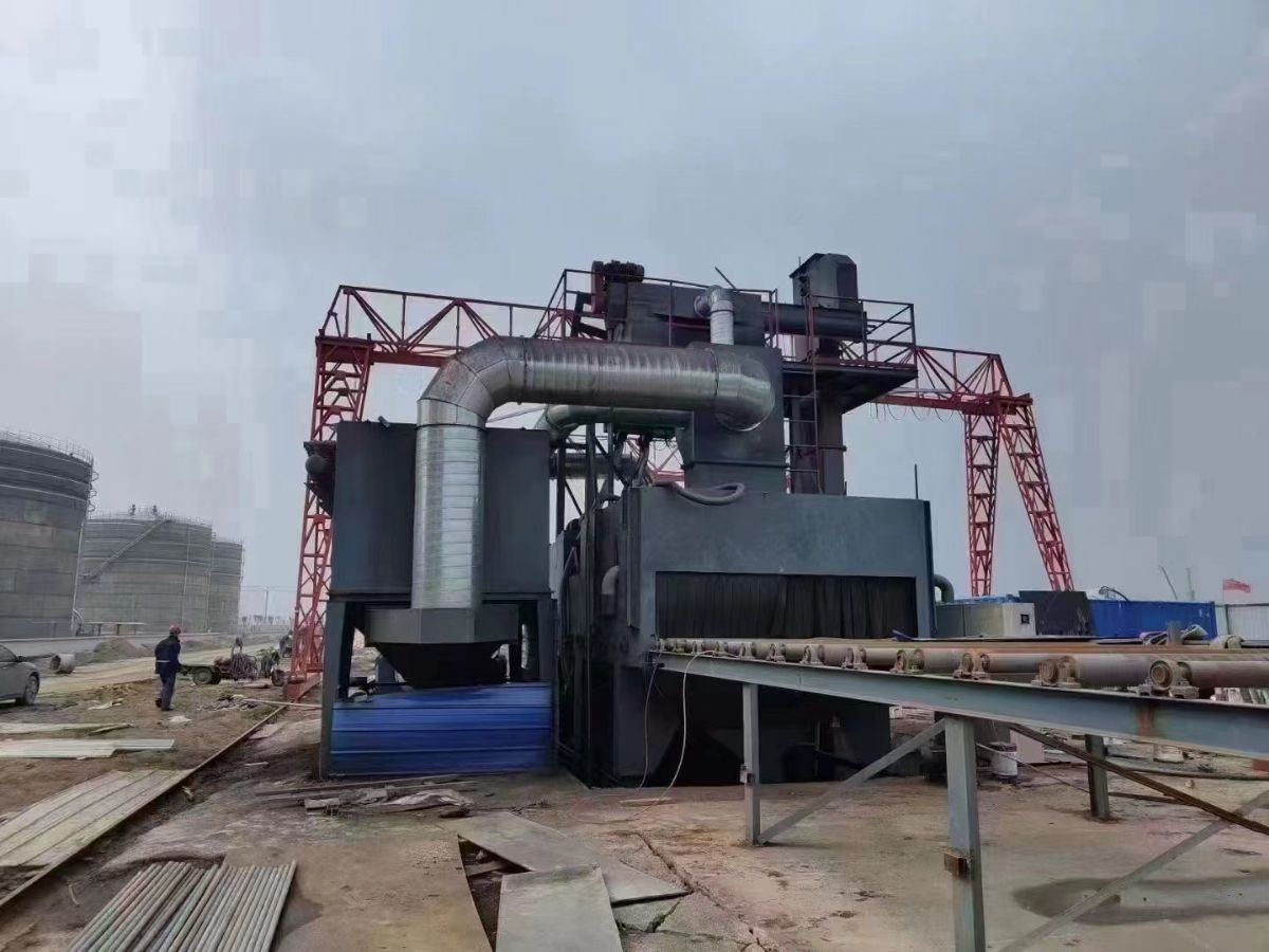 三米寬鋼板專用拋丸機(jī)低價出售九成新