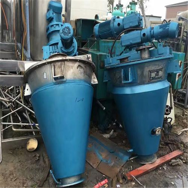 出售二手100升300升不銹鋼錐形混合機 飼料食品中間體雙螺旋混料機