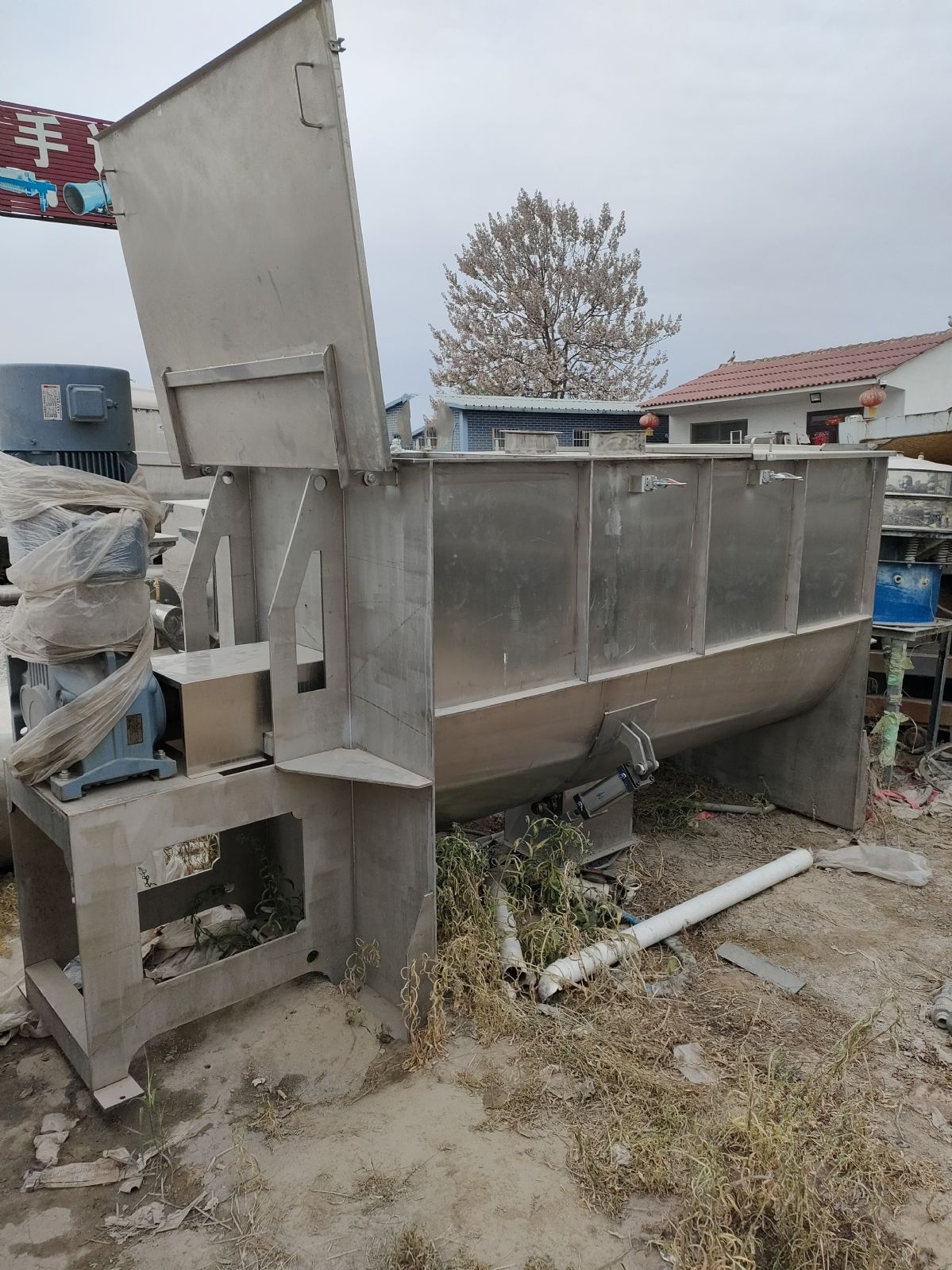 二手混合機(jī)二手螺帶混合機(jī)二手10噸不銹鋼螺帶混合機(jī)