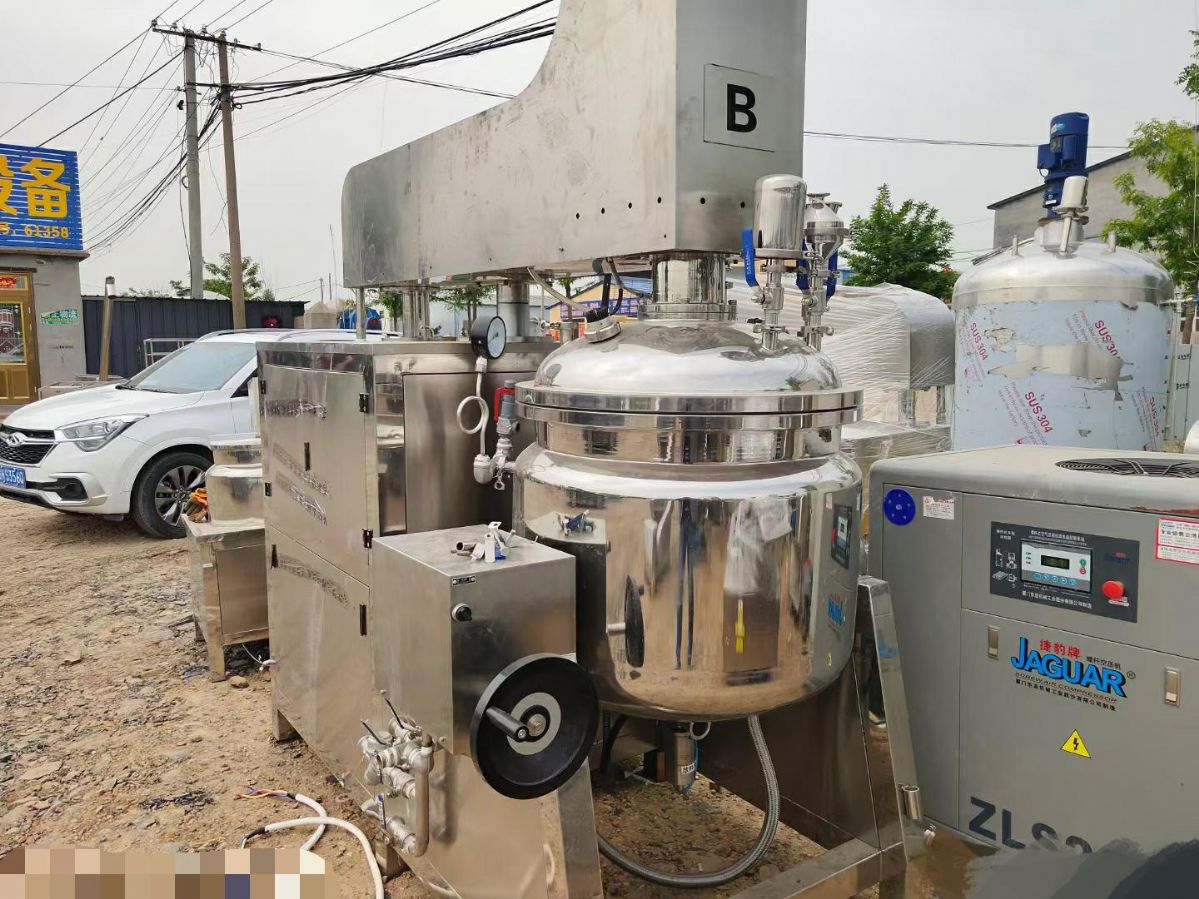 出售二手300升真空均質(zhì)乳化機(jī) 沙拉醬膏霜密封式高剪切均質(zhì)混合