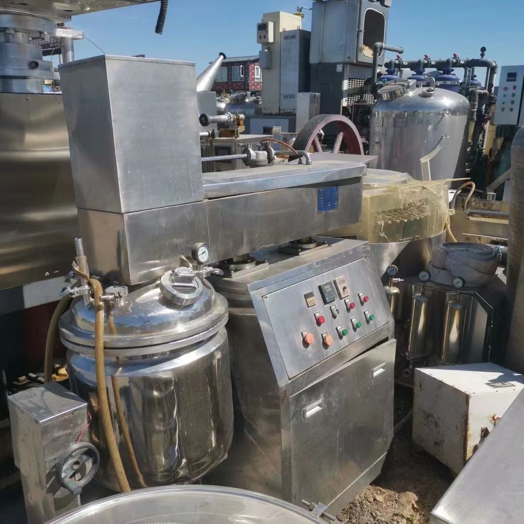 出售二手300升真空均質(zhì)乳化機(jī) 沙拉醬膏霜密封式高剪切均質(zhì)混合